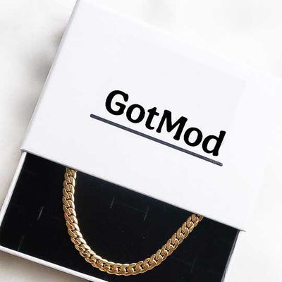 Elegant Gold-Plated Flat Curb Chain Necklace