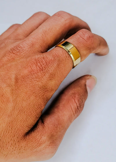 Golden Titanium Challa Ring for Men,Boys And Girls - Stylish Gold Ring