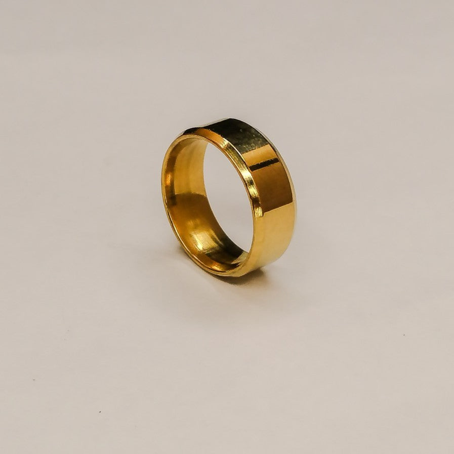 Golden Titanium Challa Ring for Men,Boys And Girls - Stylish Gold Ring